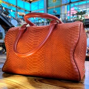 💋 Gigi New York Orange Leather Satchel Medium